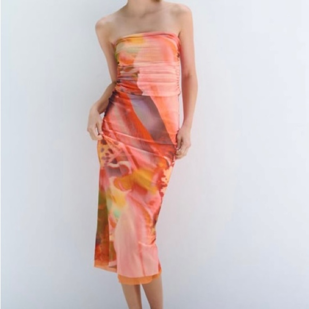 ZARA strapless dress